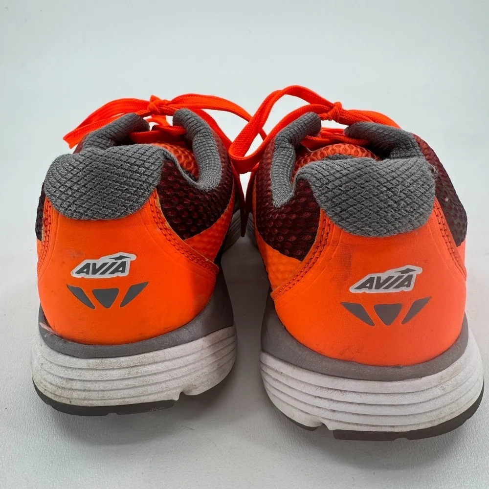 Avia Running Shoes Sneakers MENS Orange Gray Lace Up Athletic SIZE 10.5